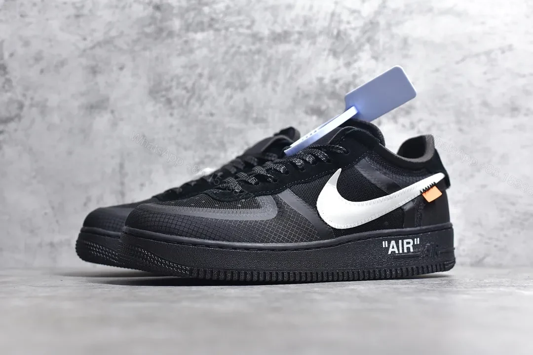 View 2 of Off White x Nike Air Force 1 Low Black White Reps