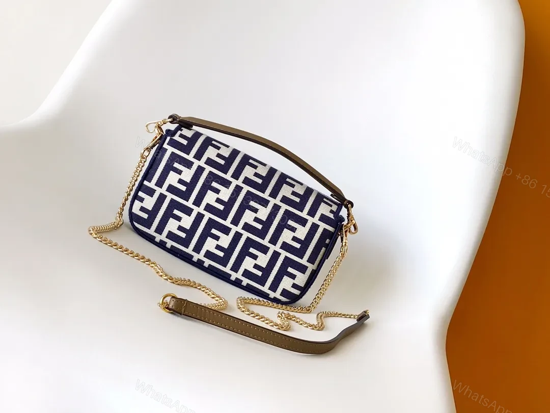View 6 of Navy Monogram Crossbody: Luxe Navy-Cream, Gold Hardware, Compact Chic