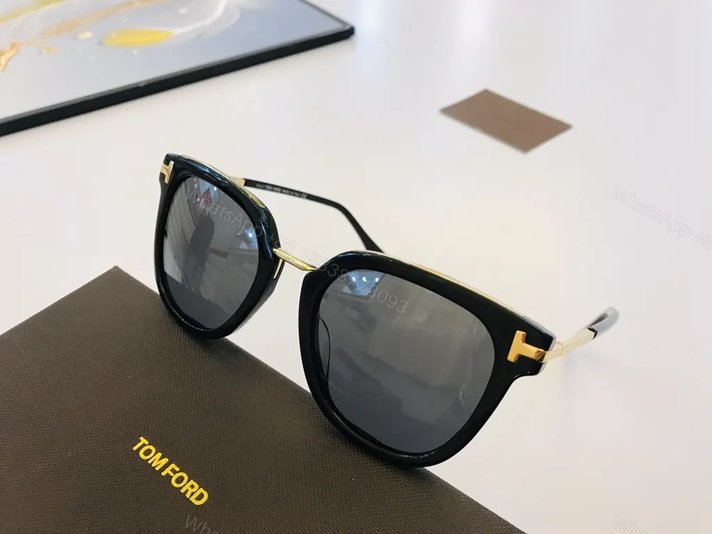 View 9 of Black Acetate Sunglasses - Tom Ford Signature Hardware Premium Frame