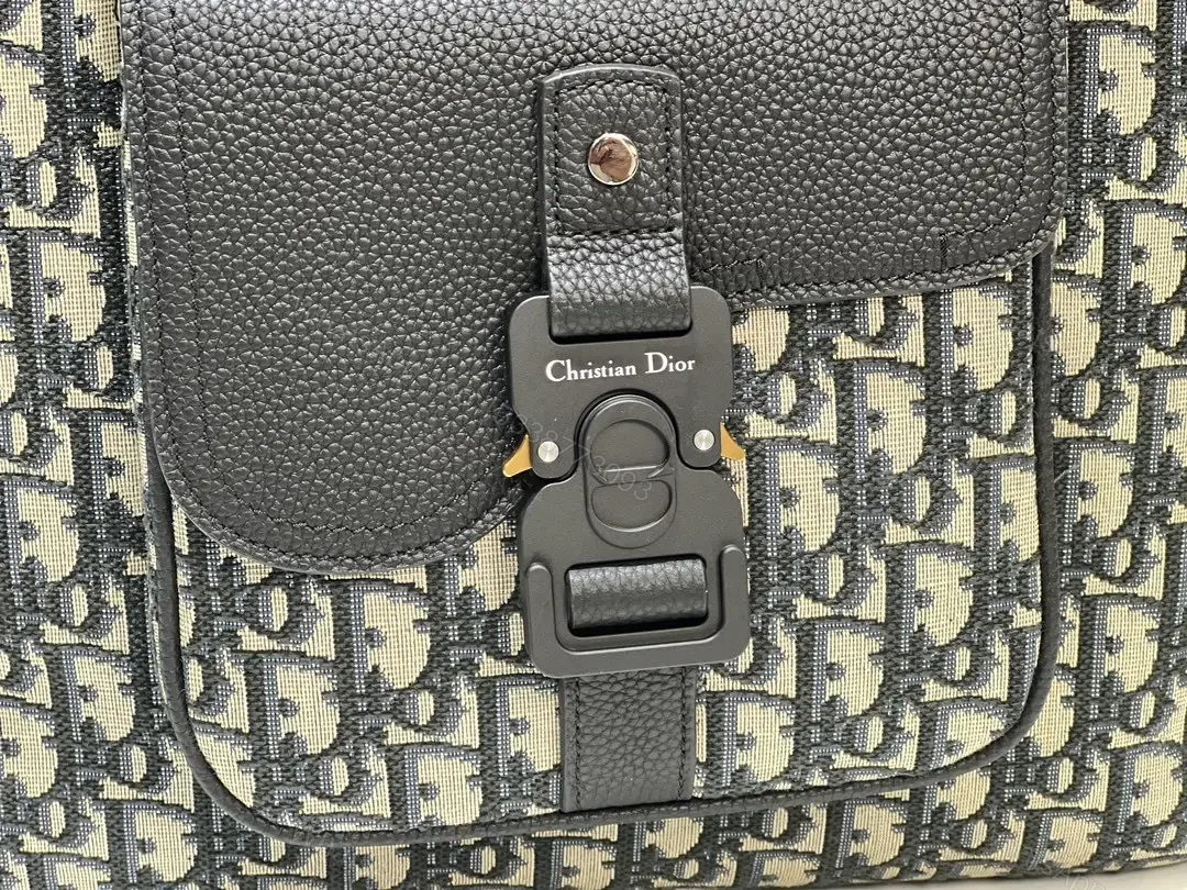 View 5 of Compact Monogram Backpack: Black Leather Trim, High-Cabinet Style, All-Day Comfort