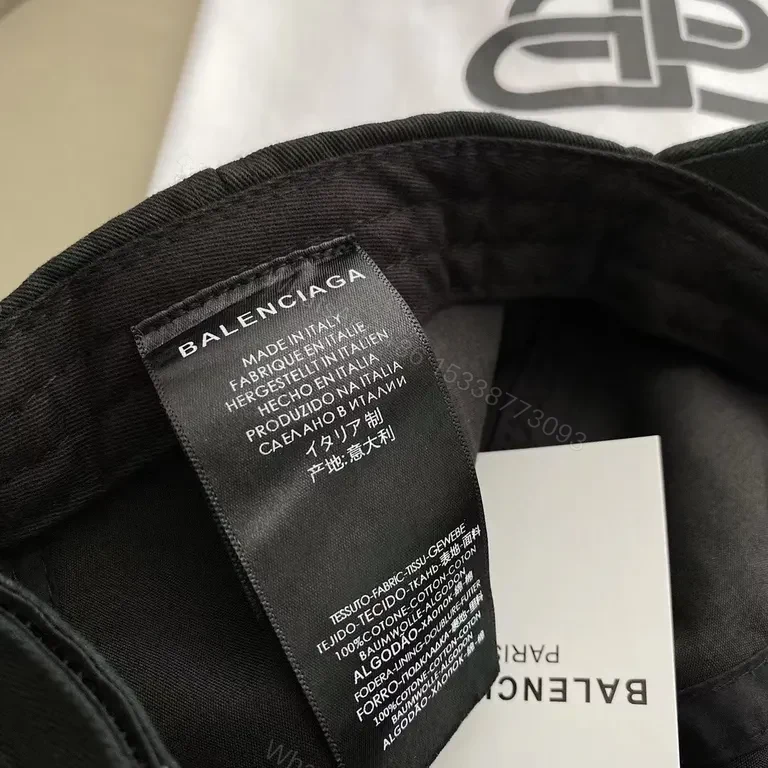 View 3 of Balenciaga Logo Tee & Cap Set: Premium Luxury Casual Duo