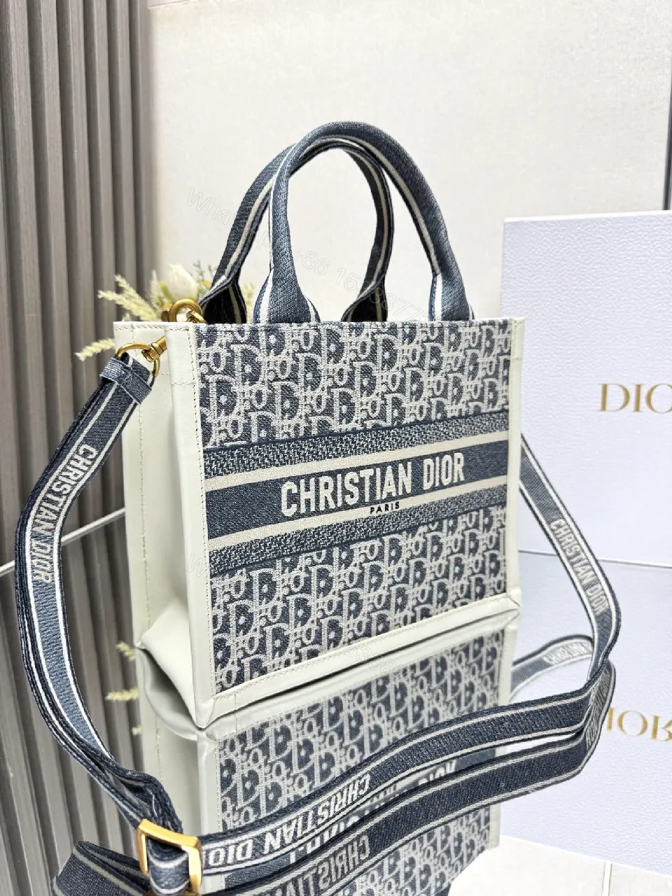 View 5 of Denim-Patterned Luxury Tote: Bold Modern Craftsmanship