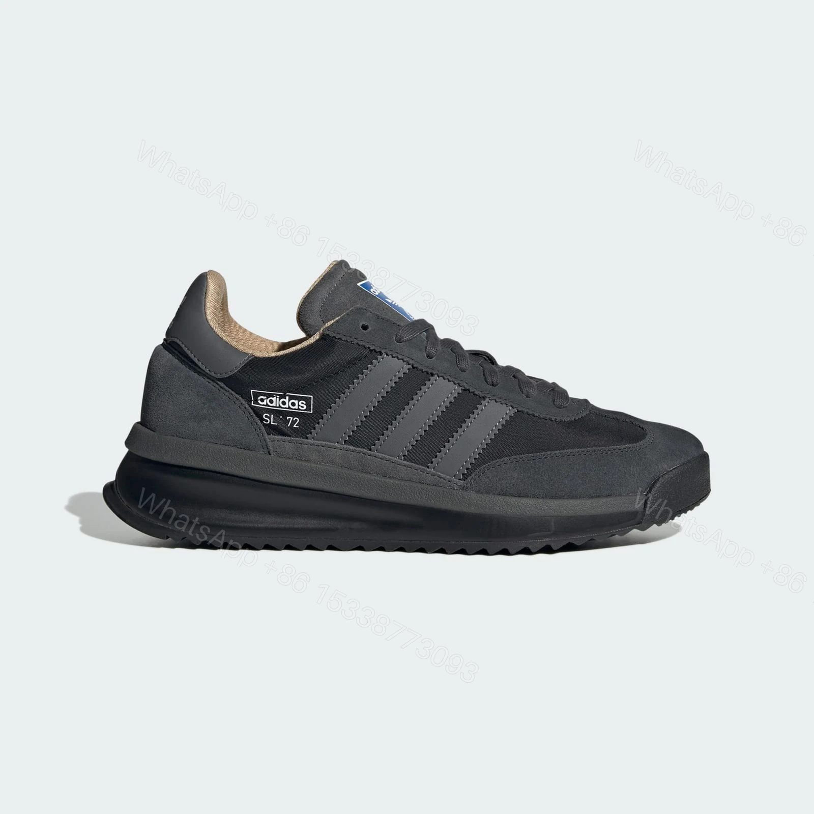 View 3 of ADIDAS ORIGINALS SL 72 BLACK SHOES FOR MEN