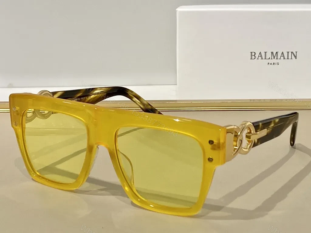View 9 of Bold Square Frames with Gold Chain Sunglasses