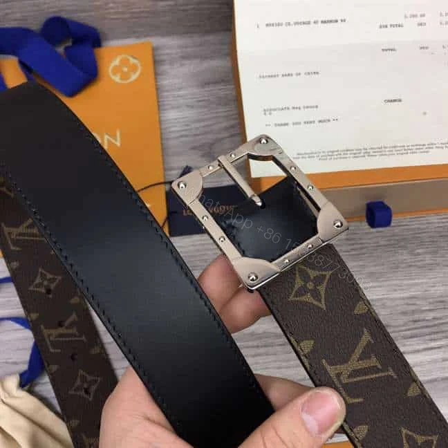 View 8 of LOUIS VUITTON PYRAMIDE FRAME 40MM REVERSIBLE BELT – B165