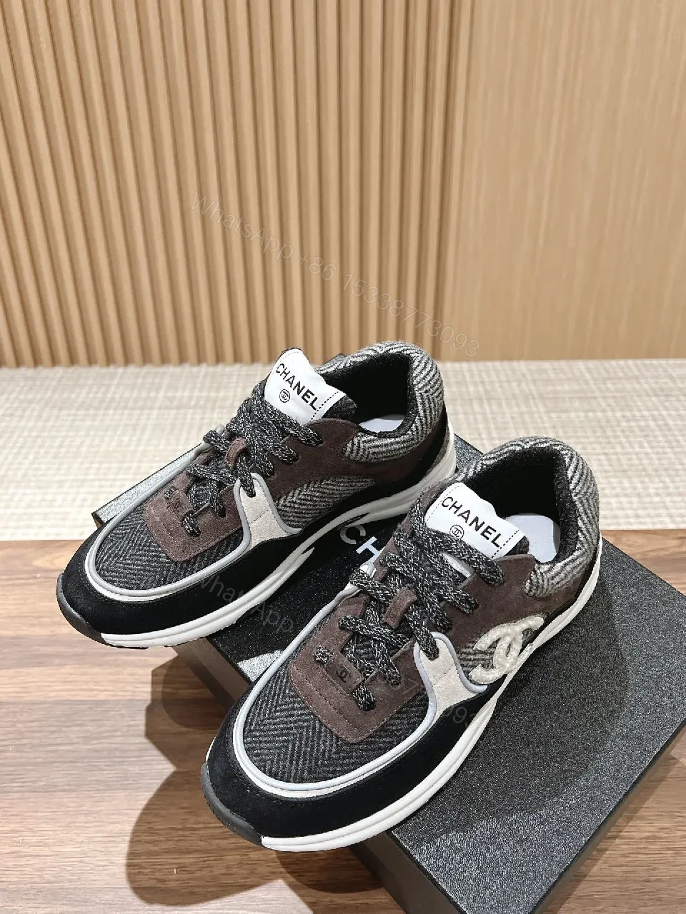 Charcoal Textile Knit Sneaker: Luxe Casual Comfort — view 1