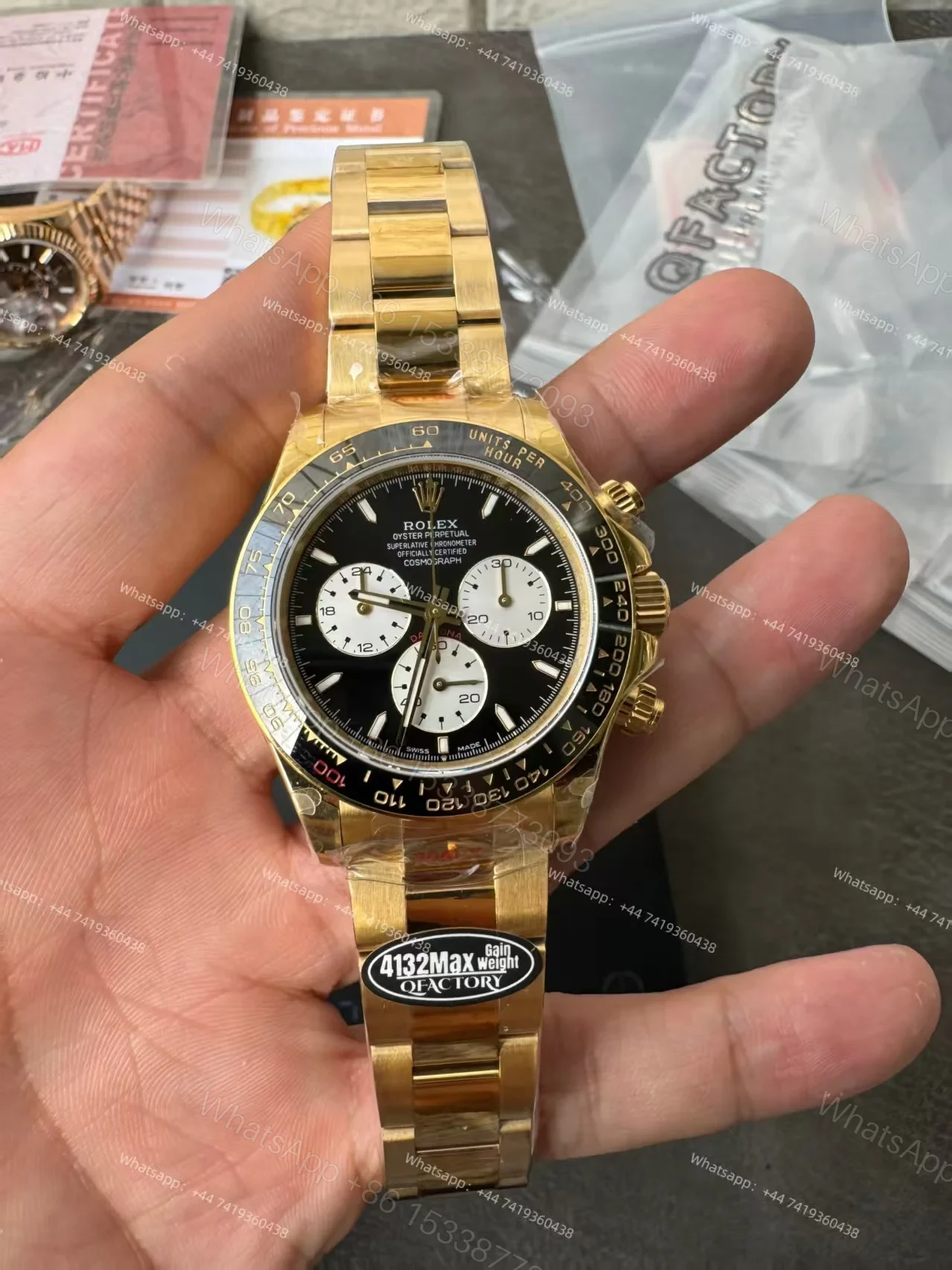 View 13 of Rolex Super Clone Daytona Le Mans 126528LN Gold 4132 Movement