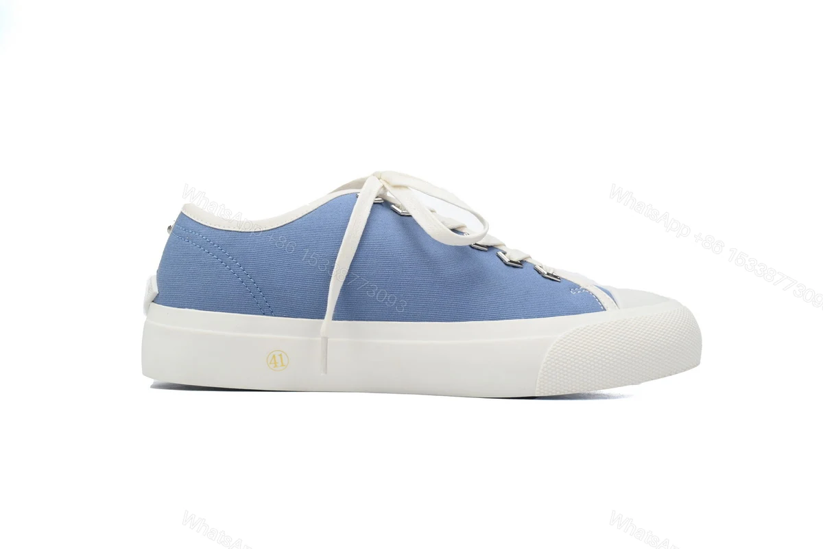 View 6 of Jimmy Choo Palma Maxi Blue Canvas Platform Trainers PALMAMAXIFCYE043621