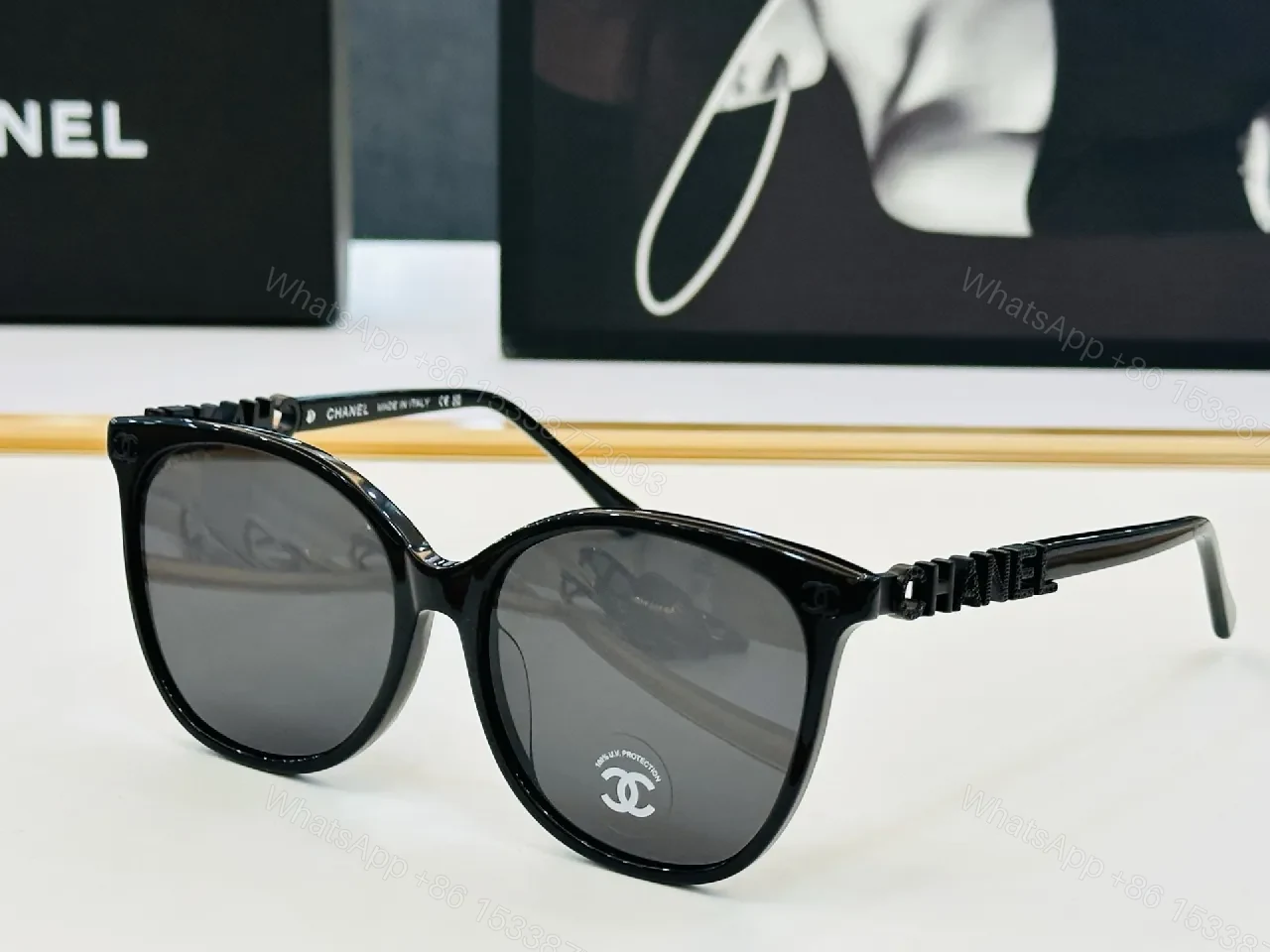 Charcoal Sunglasses: Luxe-Style, UV-Guard, Oversized Frame — view 1