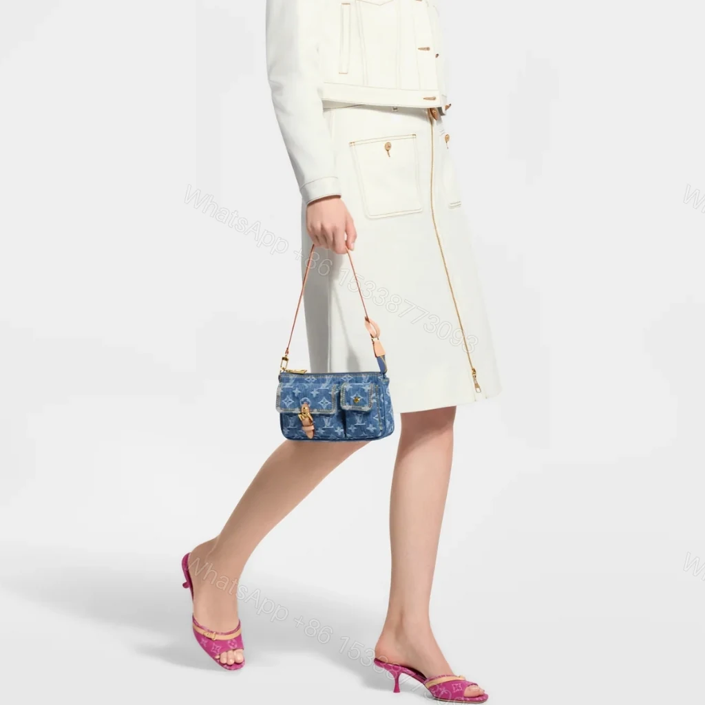 View 10 of Louis Vuitton Pochette Accessoire Cargo Blue Denim 23cm M27602