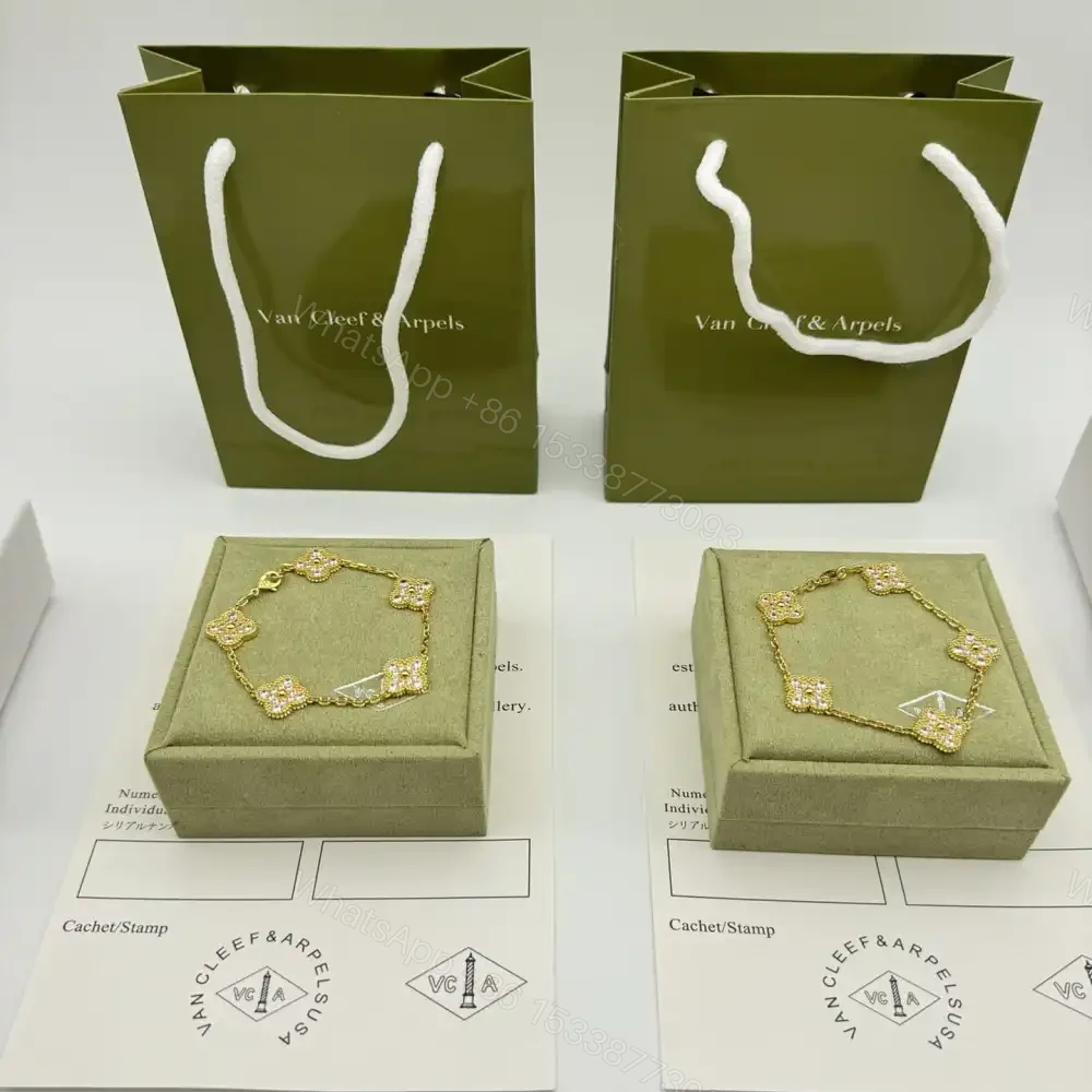 View 3 of 高仿首飾VanCleef&Arpels*RA41400五花滿鑽黃金手鏈