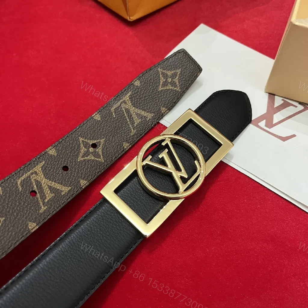 View 5 of Patterned Luxury Belt with Gold Buckle - Statement Accessory