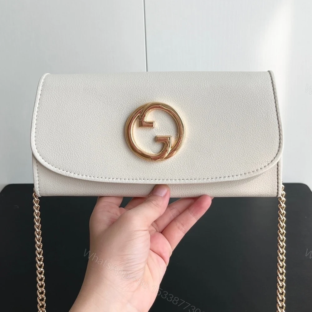 View 2 of Gucci Blondie Continental Chain Wallet White ‎‎21Cm 725215 UXX0G 9022