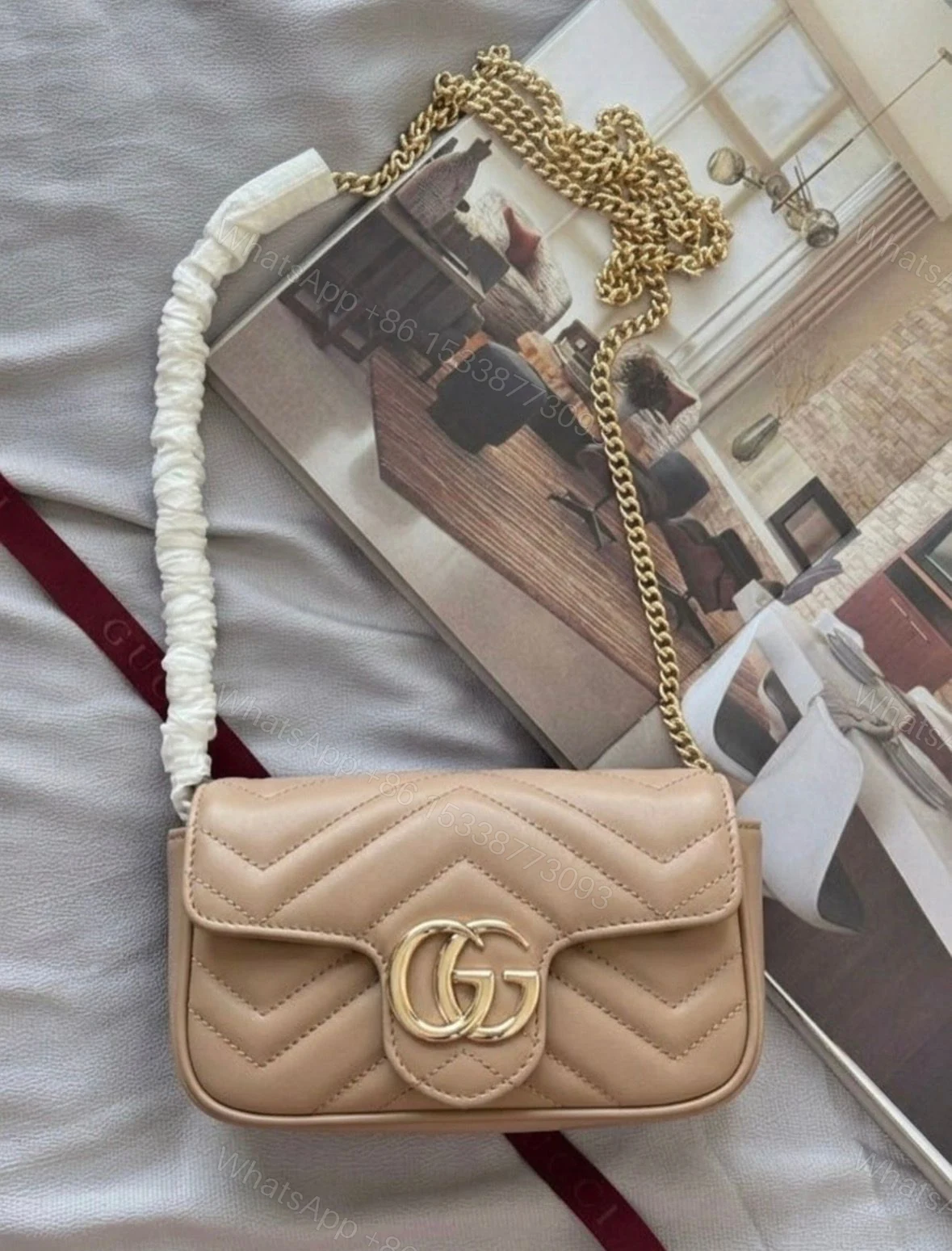 View 9 of Gucci GG Mini Marmont Shoulder Bag First Copy | AAA+ Replica Designer Bag