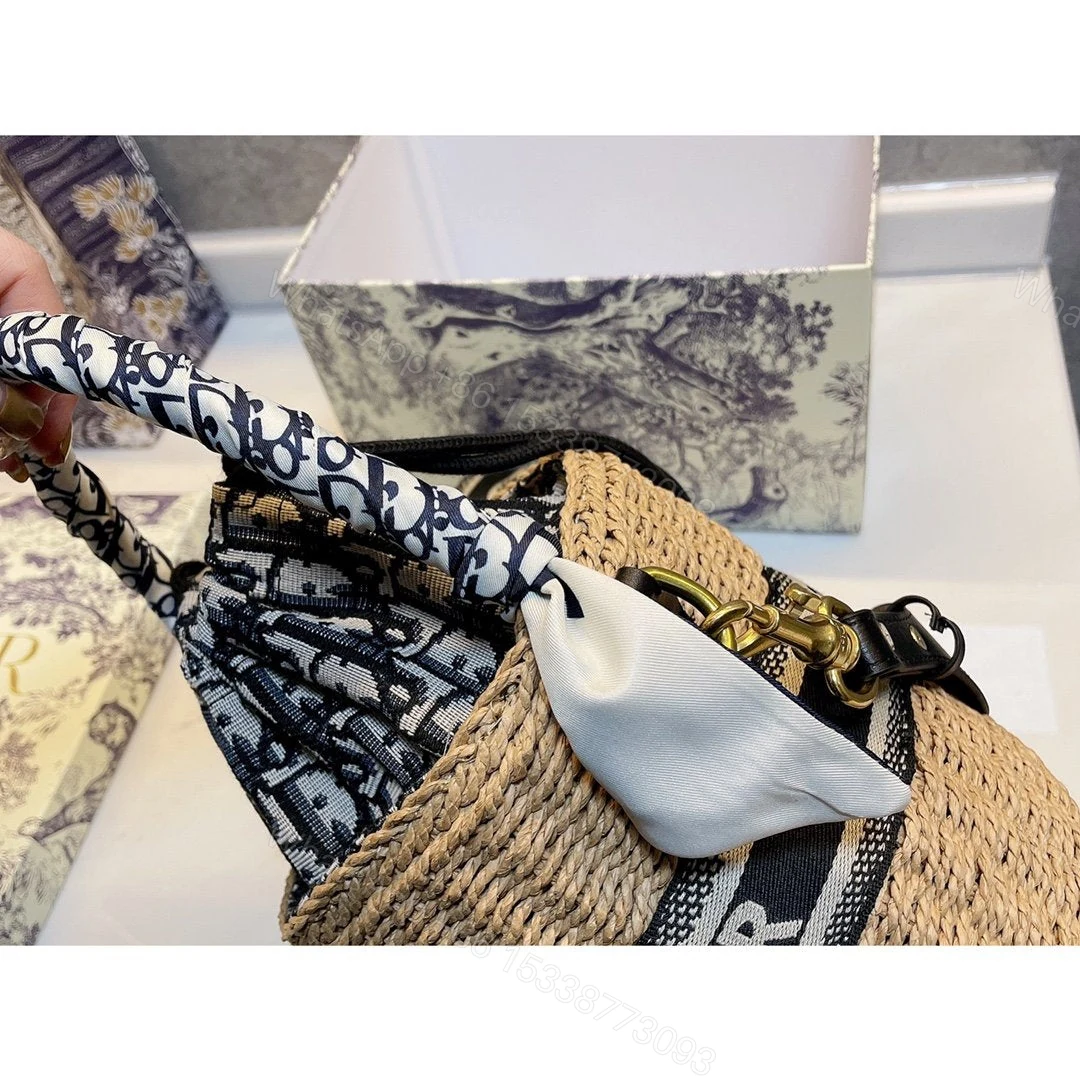 View 7 of Christian Dior Pre-Owned pre-owned wicker Dior bucket shoulder bag
