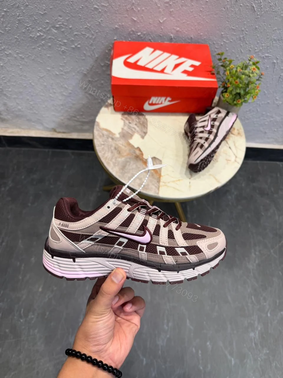 View 5 of Nike P-6000 Trainer First Copy Shoes — Burgundy Pink Foam | COD India