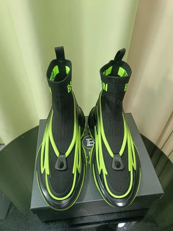 View 2 of Neon Balmain Sock Sneaker: Sculpted City-Edge Comfort