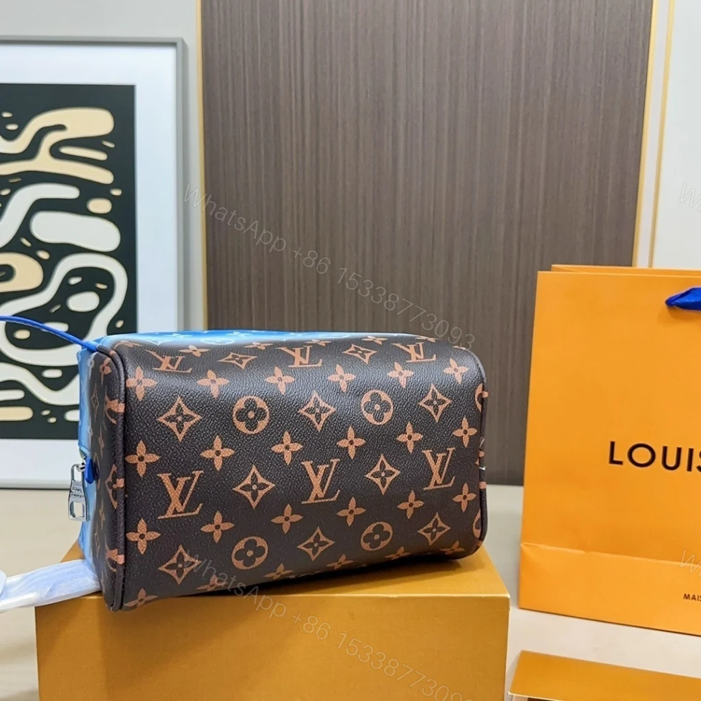 View 4 of Louis Vuitton Locker Dopp Kit Monogram Pigment Blue 23cm M28228