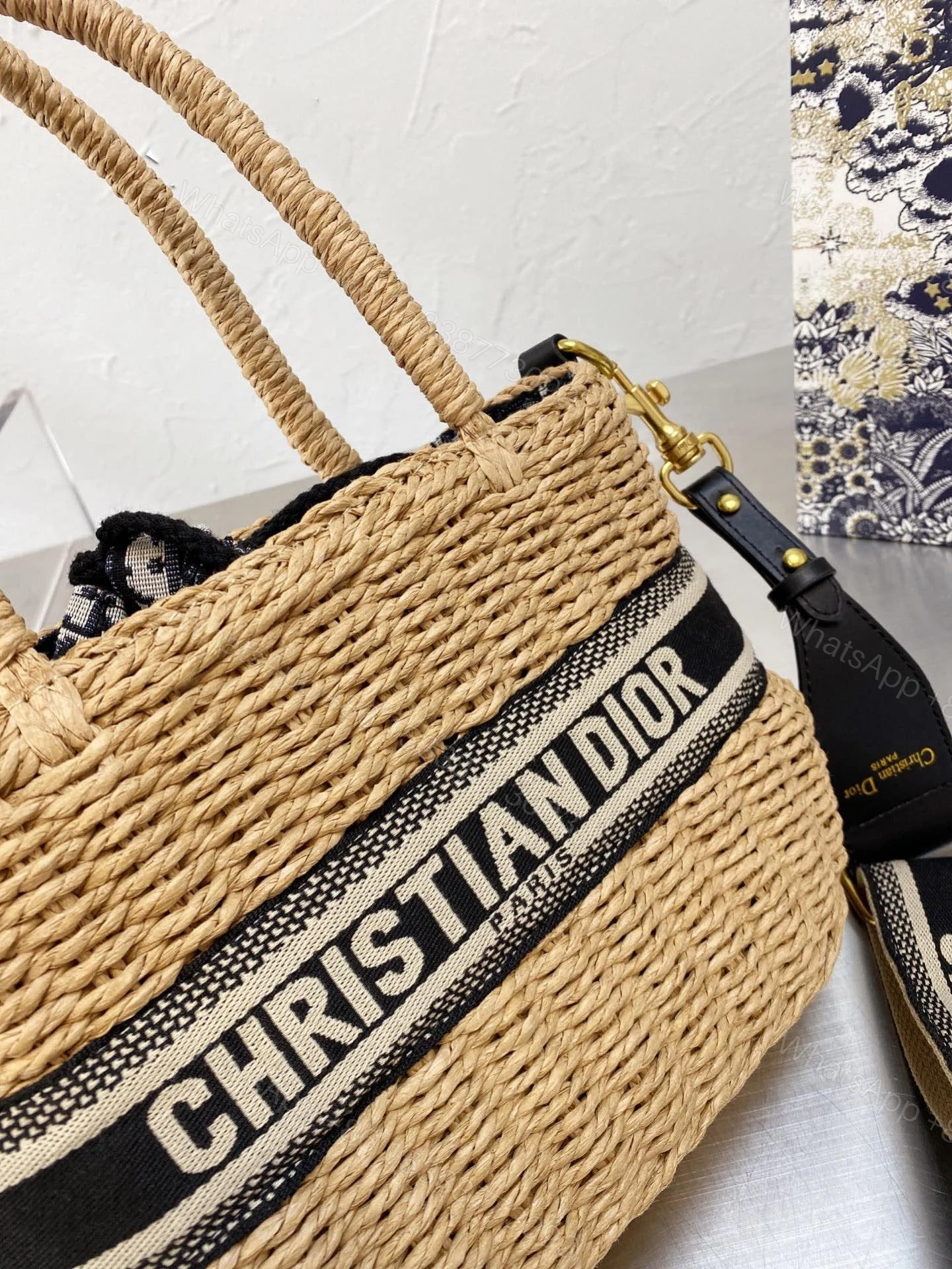 View 4 of DIOR WICKER BUCKET BAG