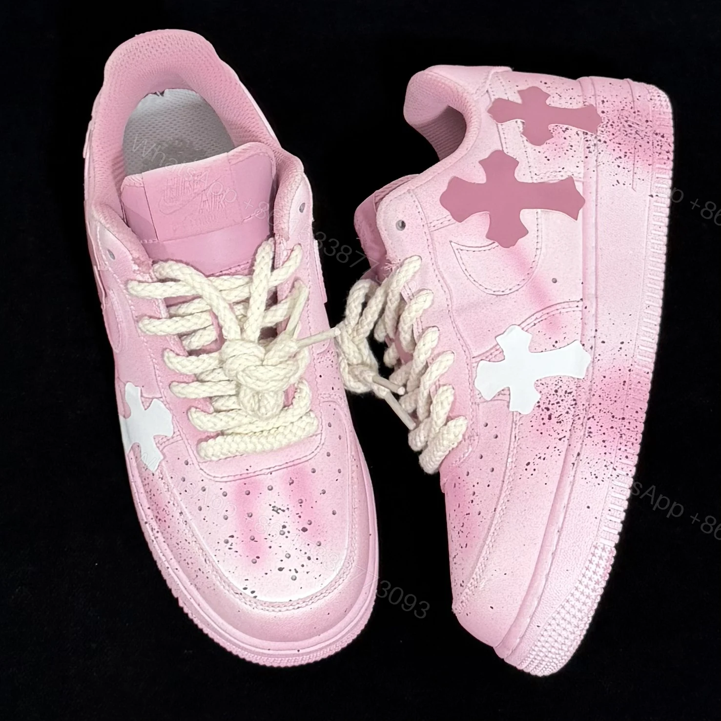 View 8 of Pink Chrome Hearts Air Force 1