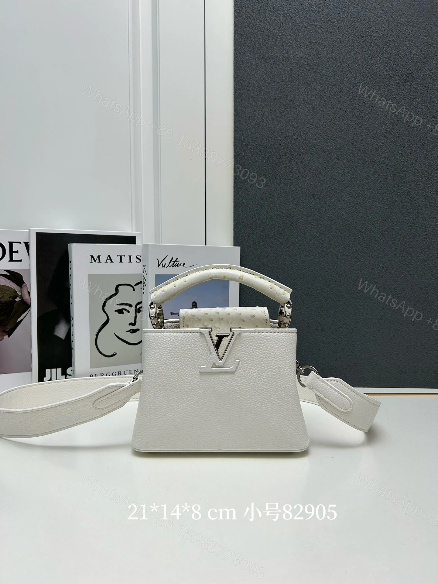 LV 一比一 82905 小號白色手提包 21cm迷你雅緻質感包款 — view 1