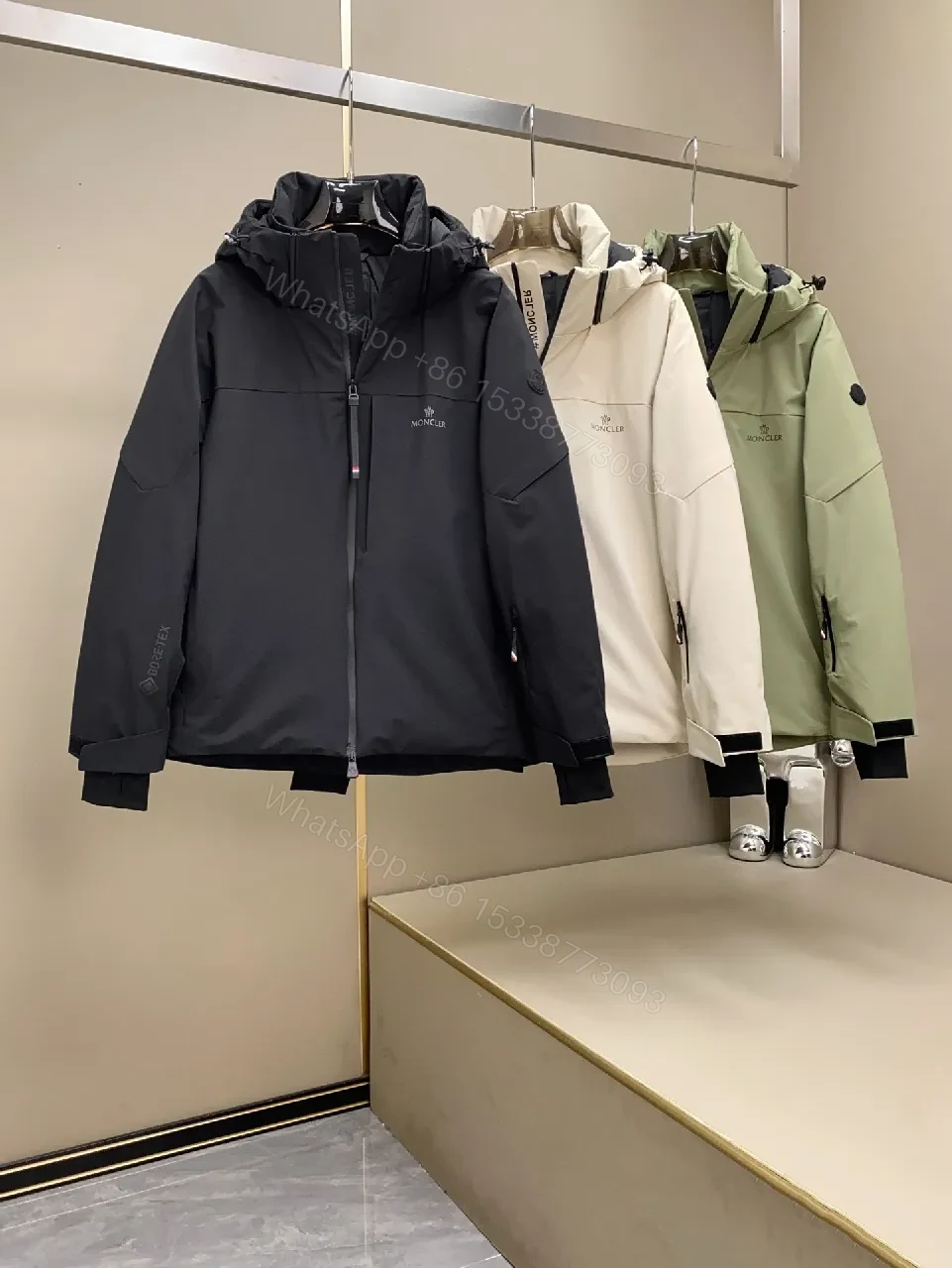 View 2 of Sleek Black Shell Jacket: Urban Utility with Elevated Craft