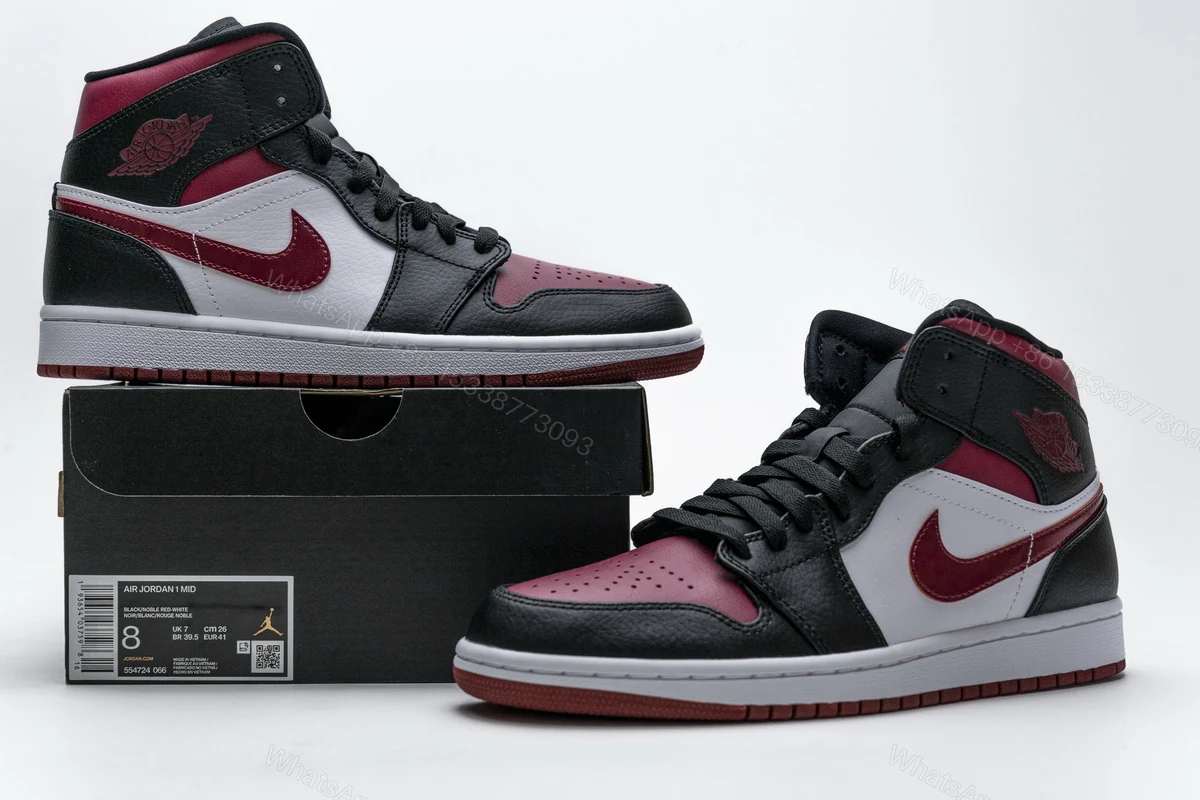 View 5 of (OG)Air Jordan 1 Mid Bred Toe 554724-066