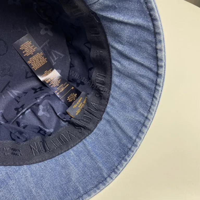 View 9 of Denim LV Monogram Bucket Hat â€” Modern Luxe, All-Day Style