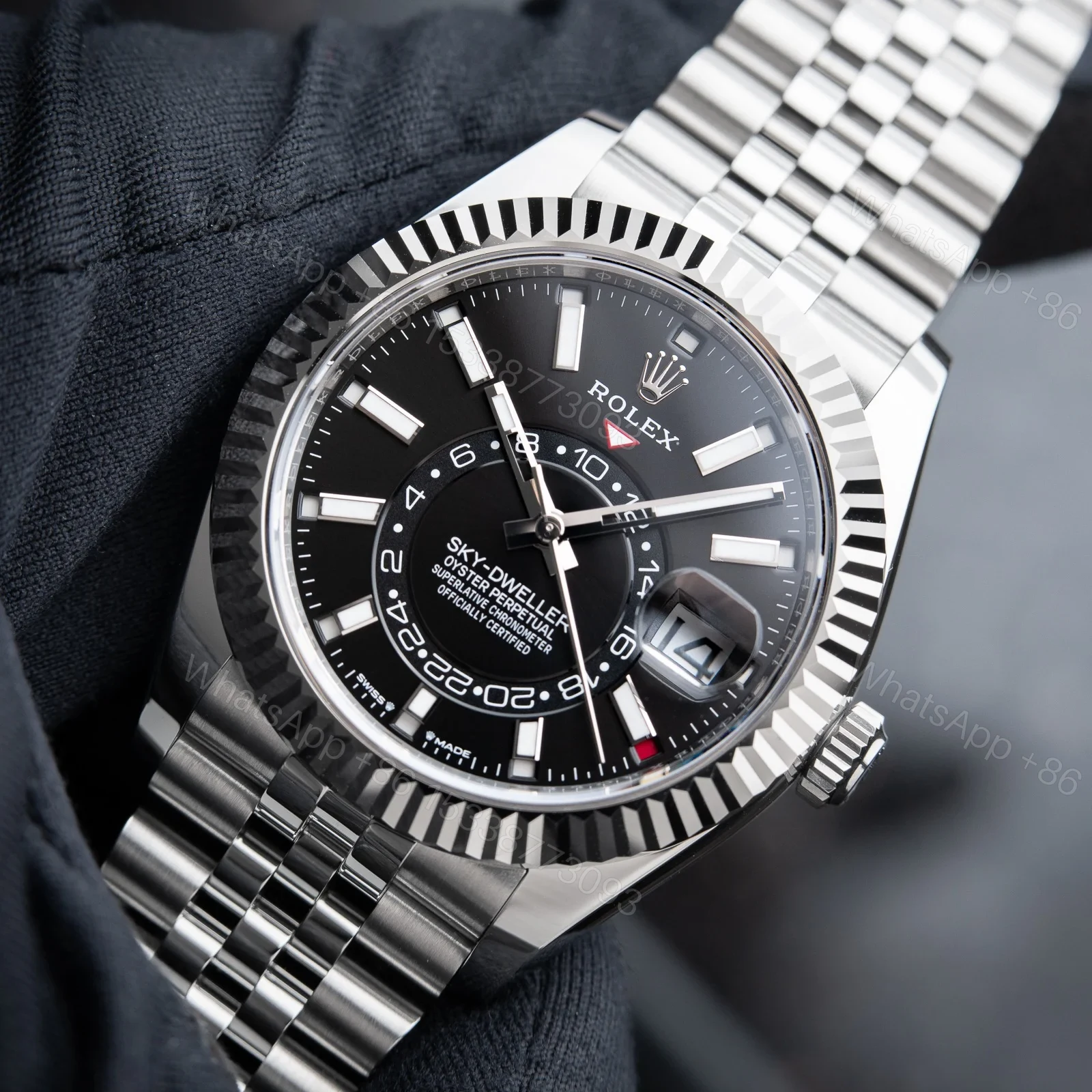 View 11 of Superclone Rolex Sky-Dweller 42 mm Bright black Dial 336934 Jubilee
