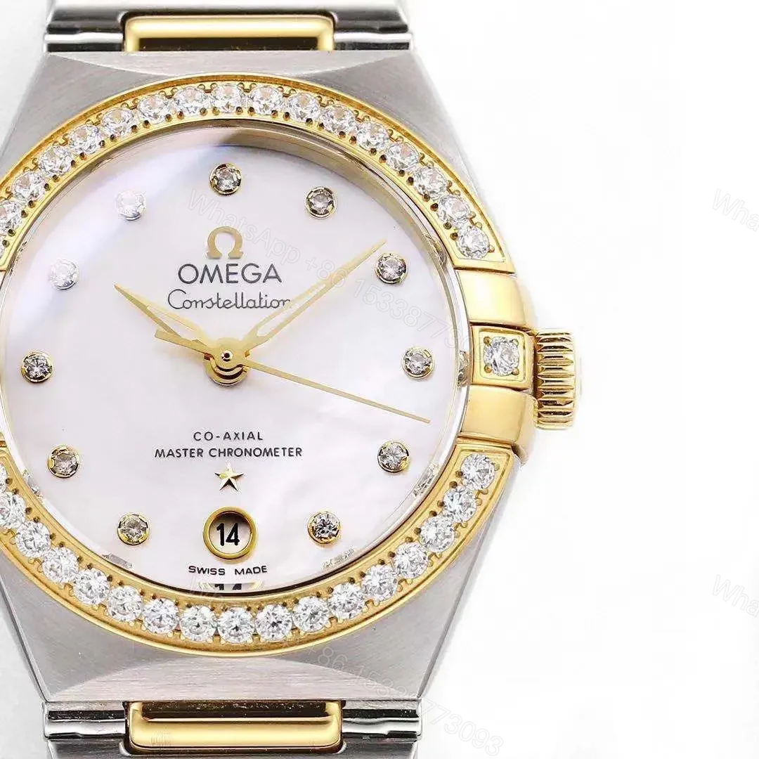 View 5 of Omega Constellation 29mm Women’s Watch Two-Tone Stainless Steel with Diamond Bezel V6 Version