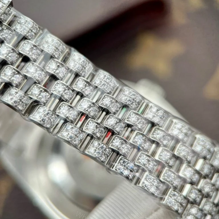 View 4 of Datejust 41mm Super Clone Custom Full Moissanite Diamonds