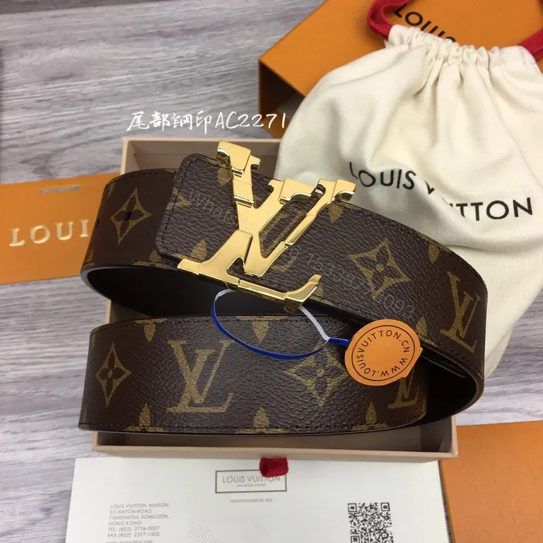 View 7 of Iconic Monogram Belt with Gold LV Buckle â€“ Everyday Luxury