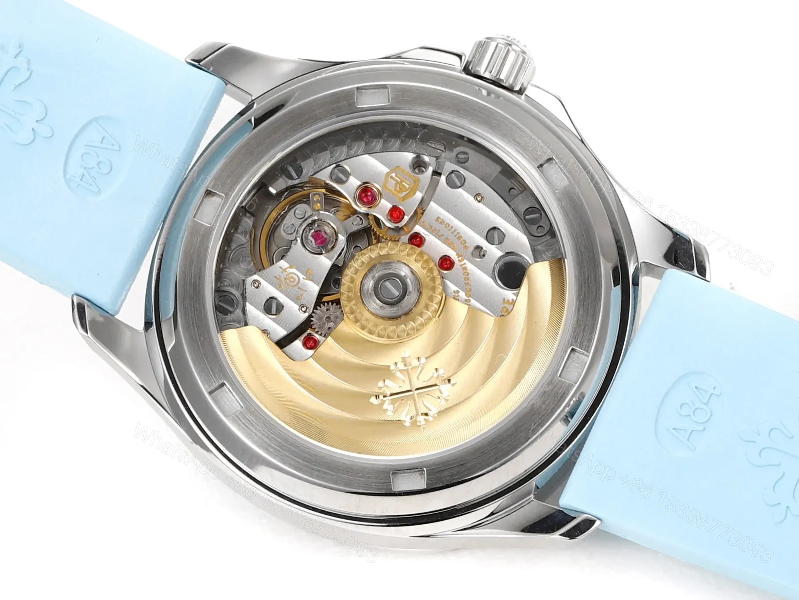 View 5 of Patek Philippe Aquanaut Mechanical Women’s Watch Blue Dial with Diamond Bezel Stainless Steel Case and Blue Rubber Strap