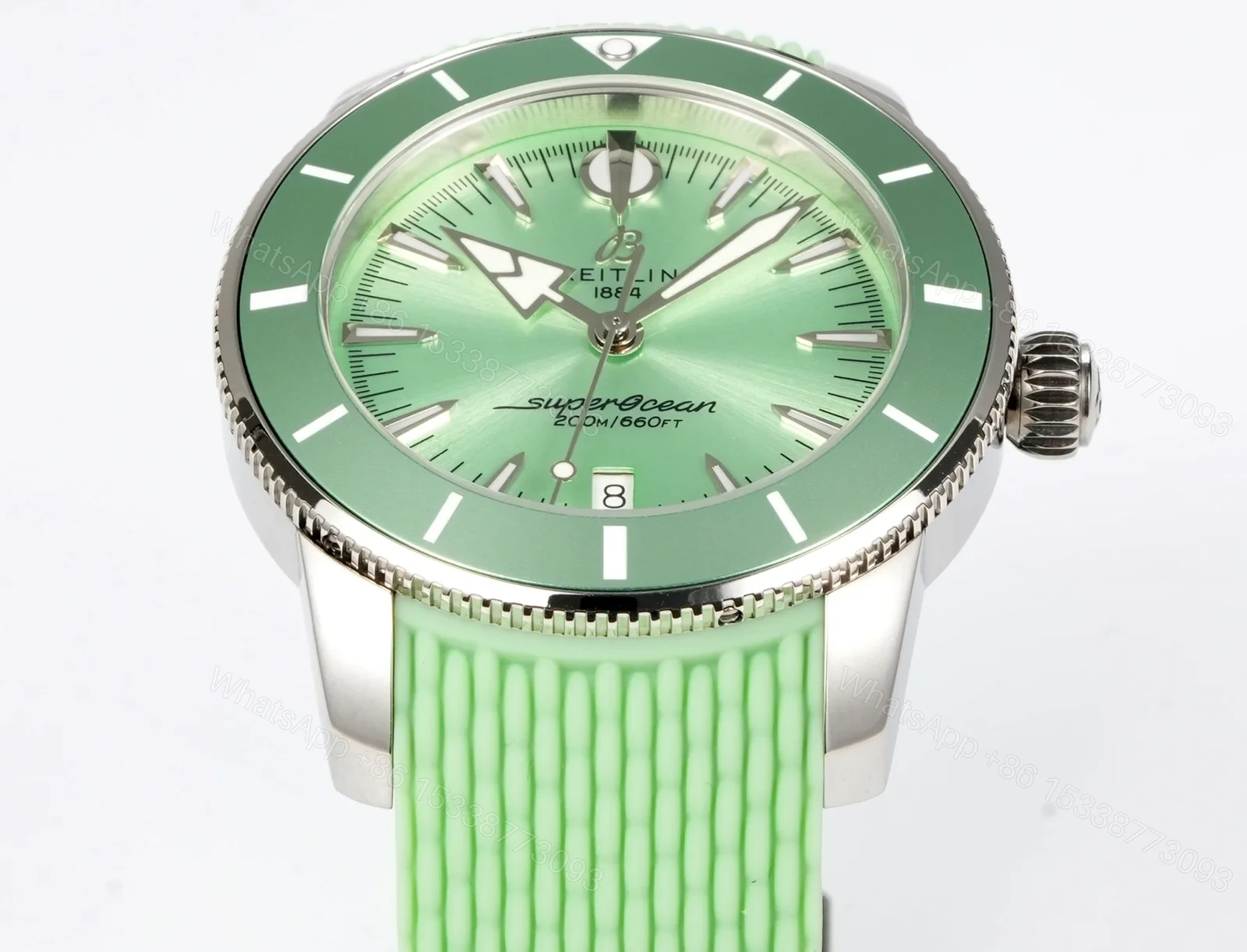 View 3 of Breitling Superocean Heritage B31 Automatic 36 Stainless Steel Green Dial Rubber A10390361L1S1