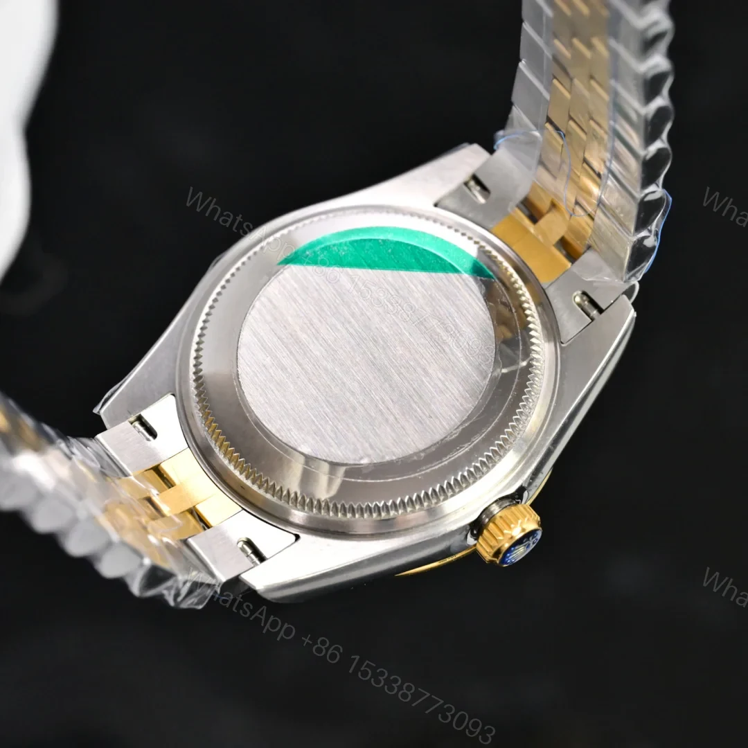View 8 of Rolex Datejust 31 Stainless Steel Yellow Gold Fluted Black MOP Jubilee 278273-0024