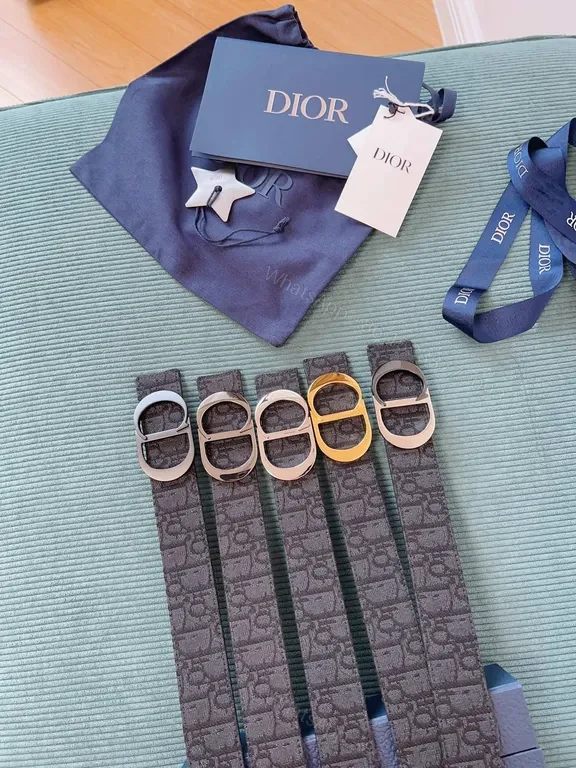 View 6 of Dior Oblique Belt - Monogram Luxe Leather Belt
