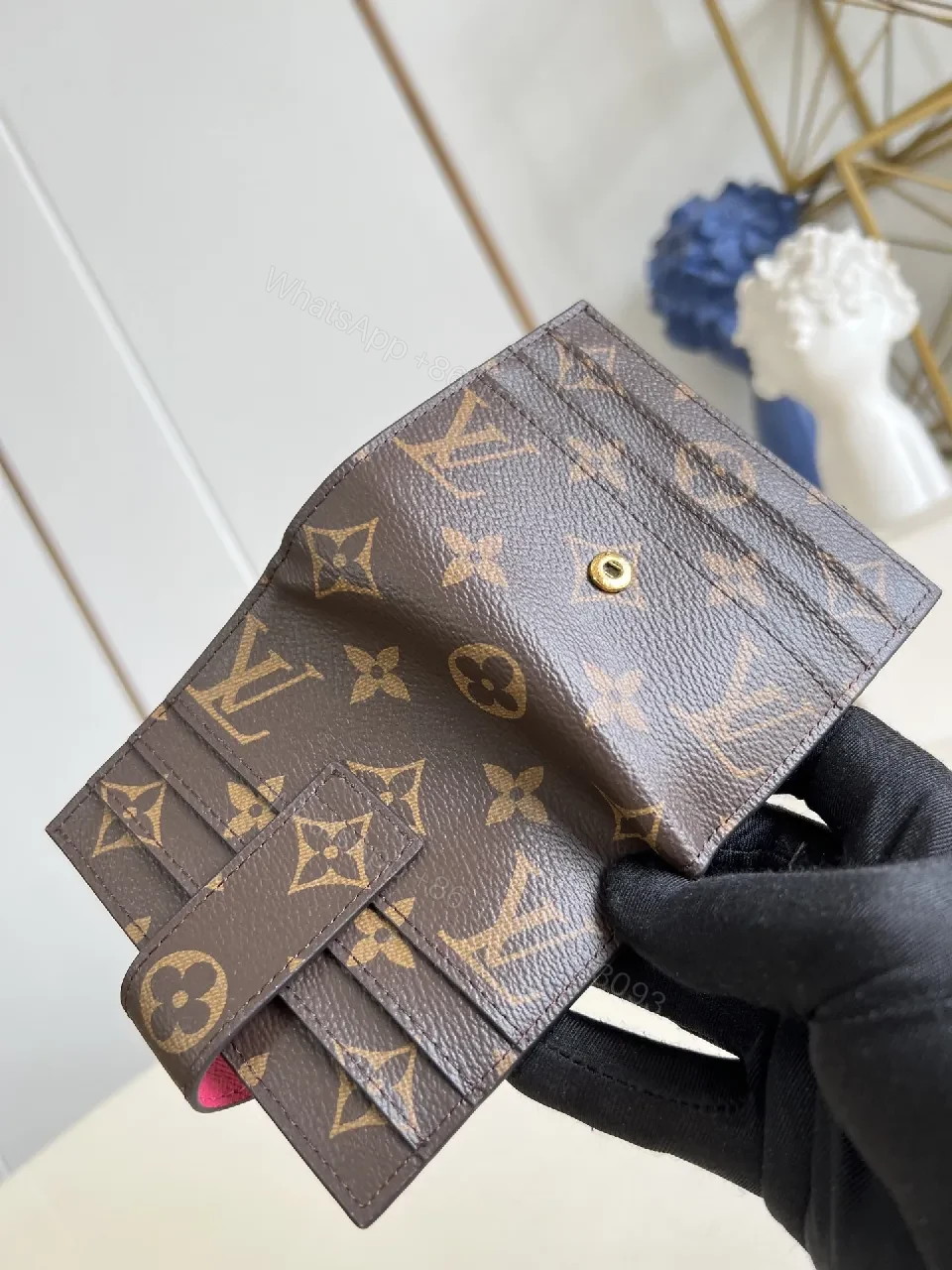 View 2 of Compact Monogram Luxury Wallet: Slim, Durable, Versatile