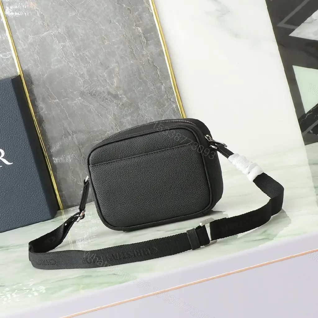 View 3 of Compact Monogram Texture Messenger Bag - Everyday Luxury Carry