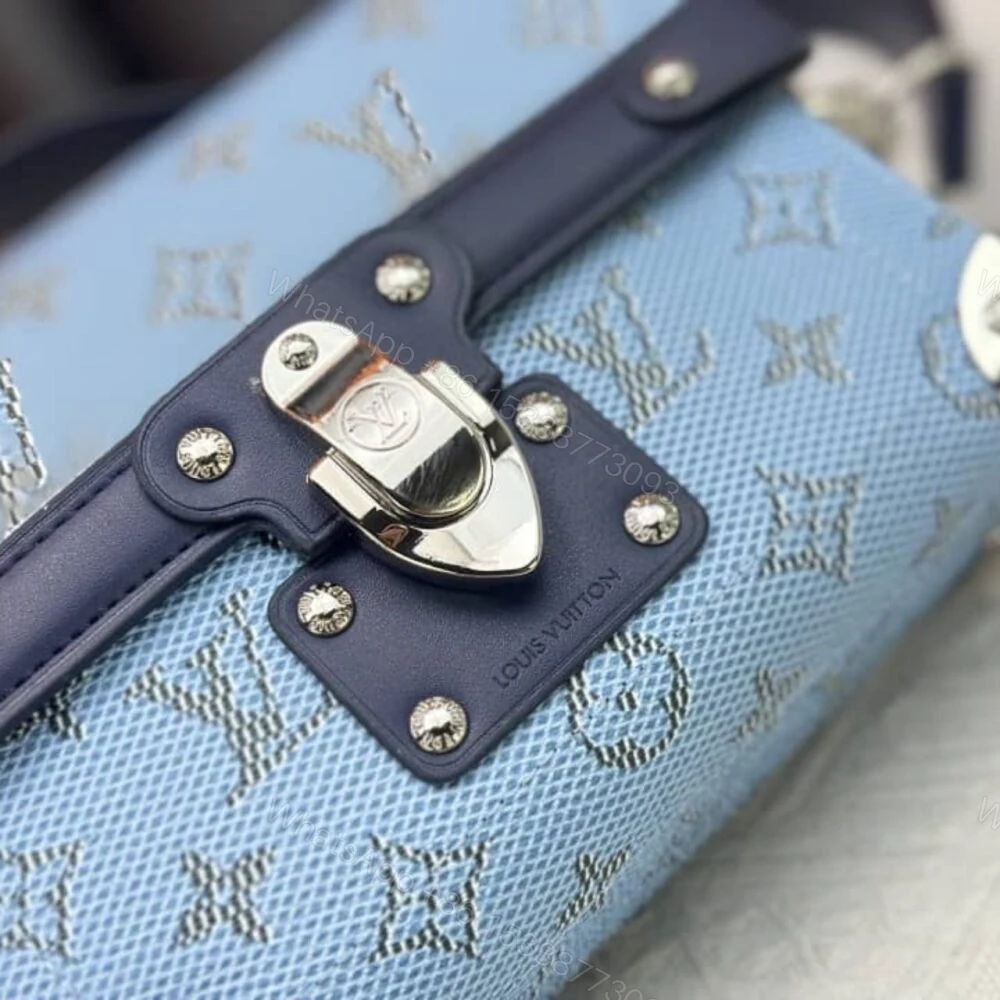 View 7 of Louis Vuitton Soul Trunk Box Bag Blue 19Cm M15035