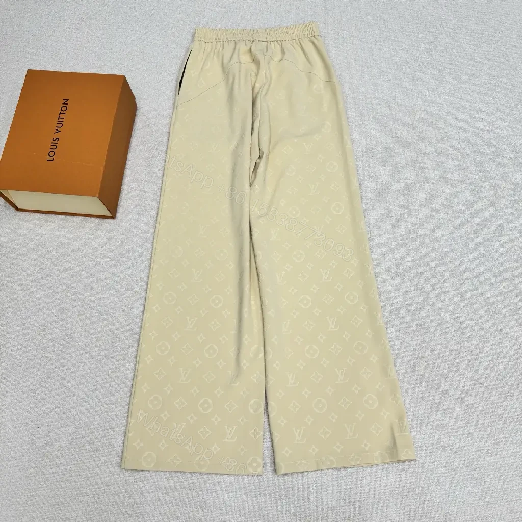 View 9 of Soft Monogram Wide-Leg Pants: Luxe Lounge Comfort, All-Season Comfort