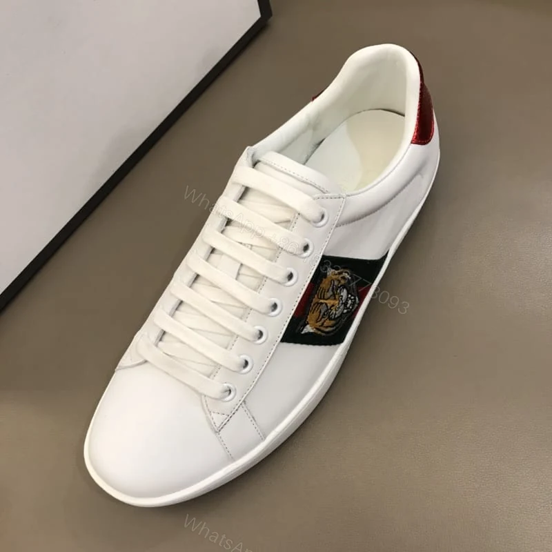 View 5 of GUCCI TIGER ACE EMBROIDERED SNEAKER WHITE – GC27
