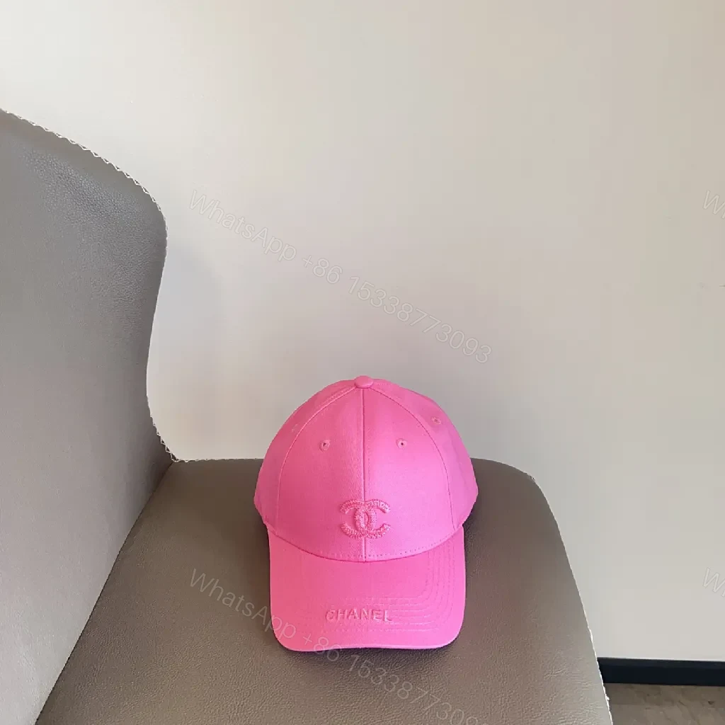 View 4 of Vivid Pink Cap: Premium Cotton-Blend, Embossed Logo, Luxe Everyday Style
