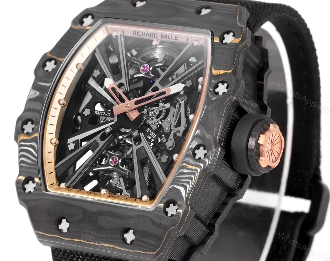 View 2 of Richard Mille RM12-01 Gold Carbon TPT Tourbillon Watch RM12-GC-GD