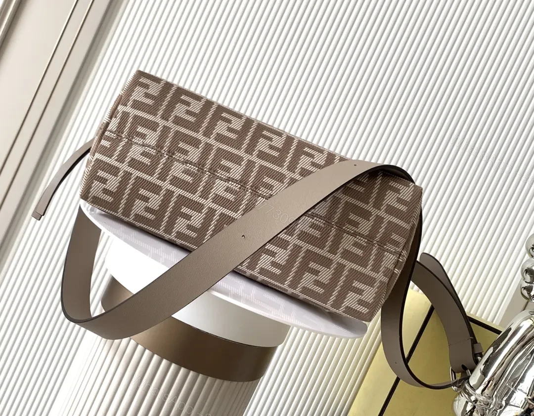 View 8 of Taupe Patterned Satchel: Structured Luxury Bag, Everyday Chic