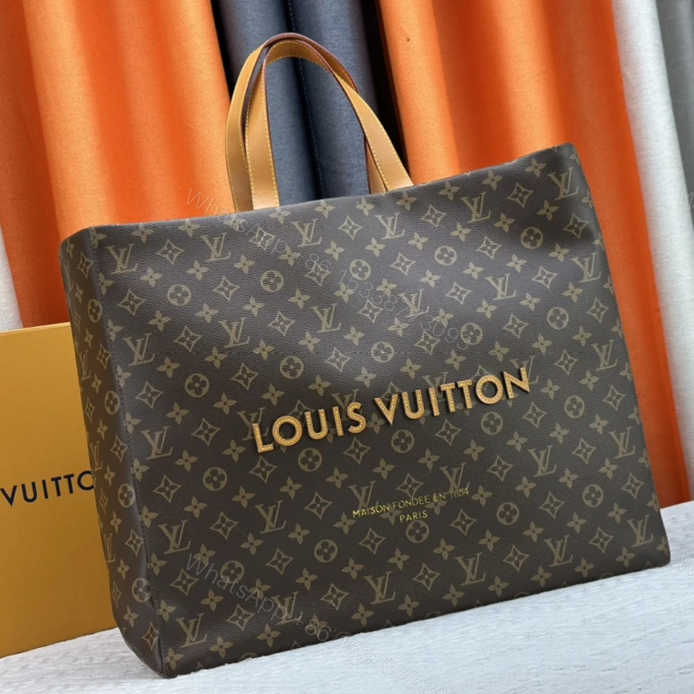 View 3 of LOUIS VUITTON SHOPPER TOTE MM MONOGRAM BROWN 40CM
