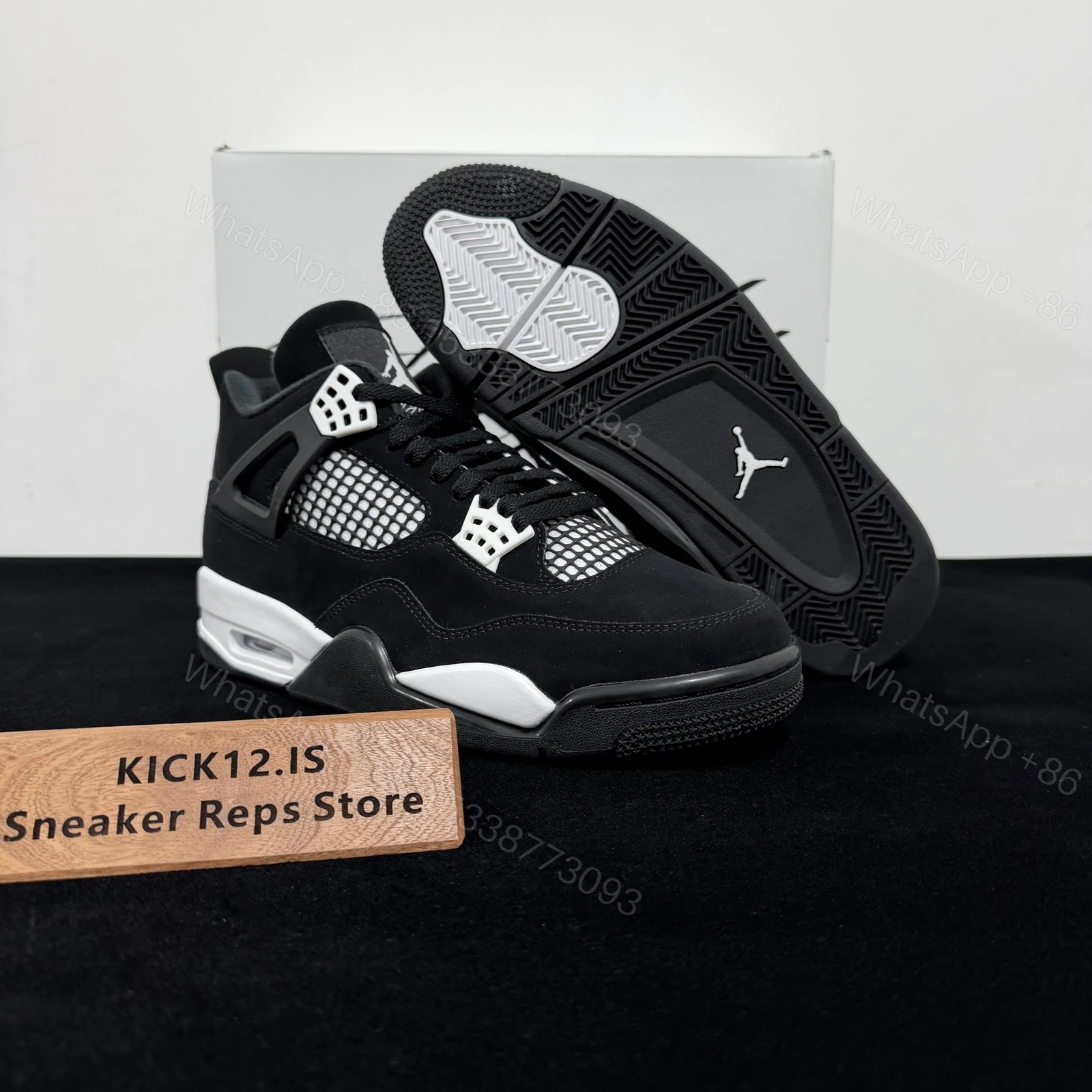 View 3 of Air Jordan 4 Retro White Thunder Reps