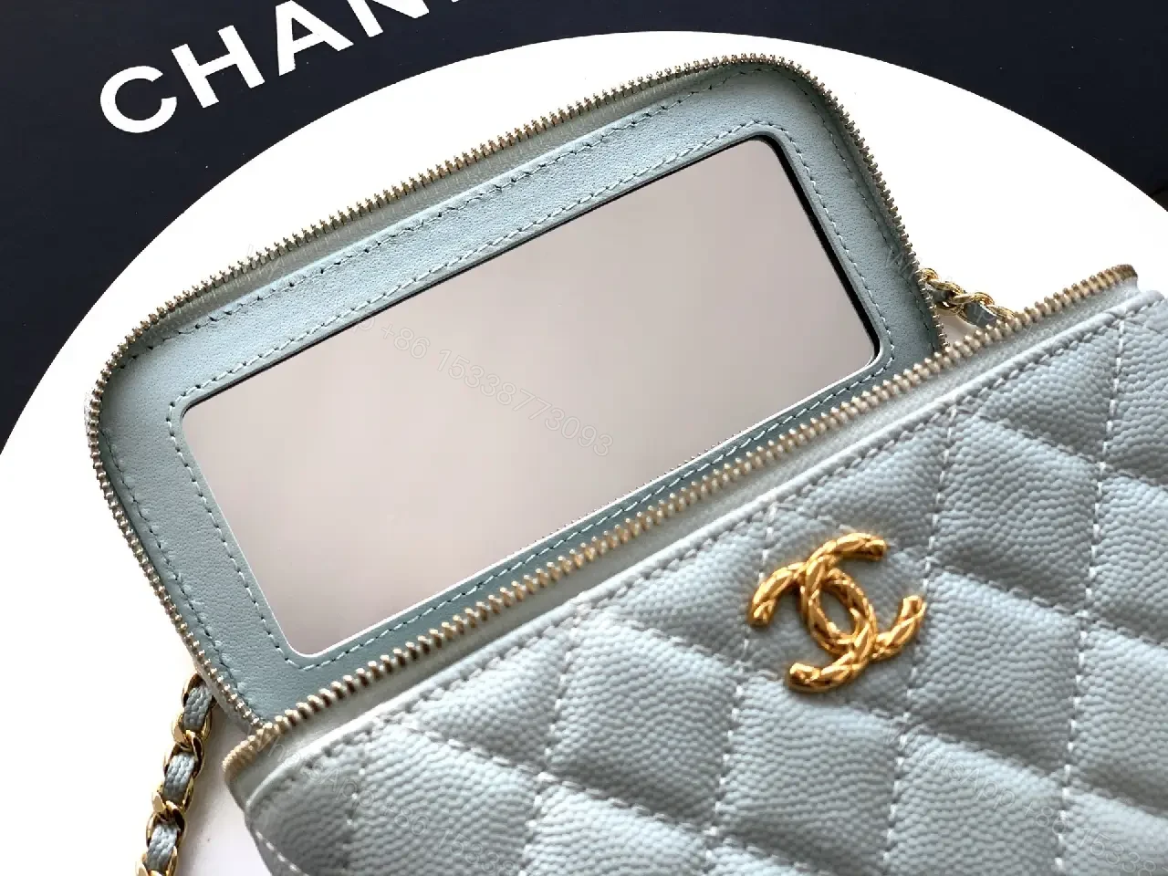 View 4 of Pastel Quilted Pearl Mini Bag: Luxe Everyday Carry