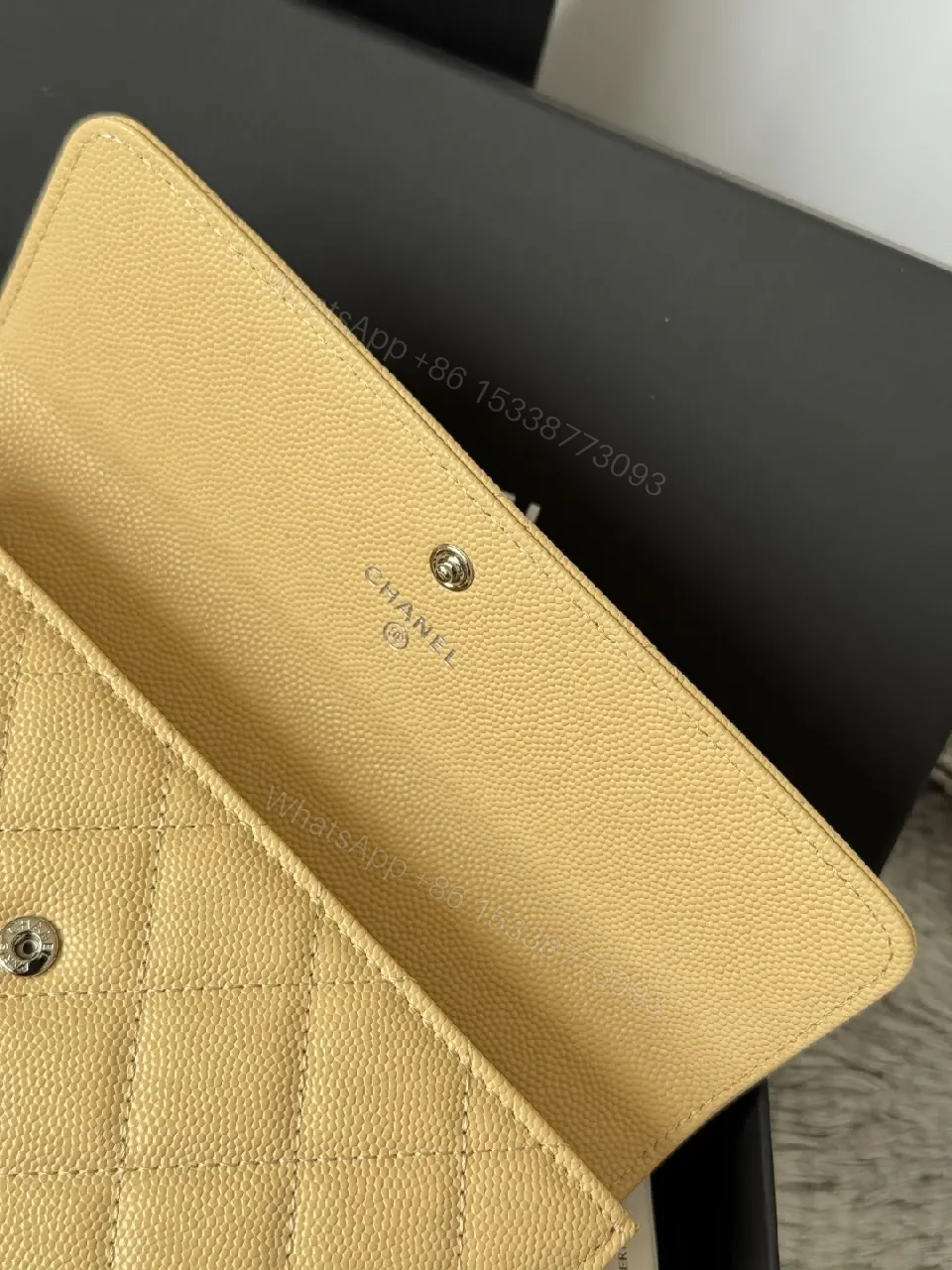 View 6 of Quilted Leather Wallet in Champagne — Chic Luxury, Everyday Utility