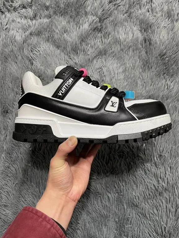 View 5 of Bold Contrast Luxe Sneaker: LV-Inspired Strap, All-Day Comfort