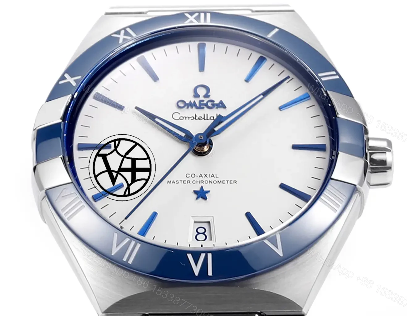 View 4 of Omega White Dial Stainless Steel Bracelet OMEGA-WHT-SS1800